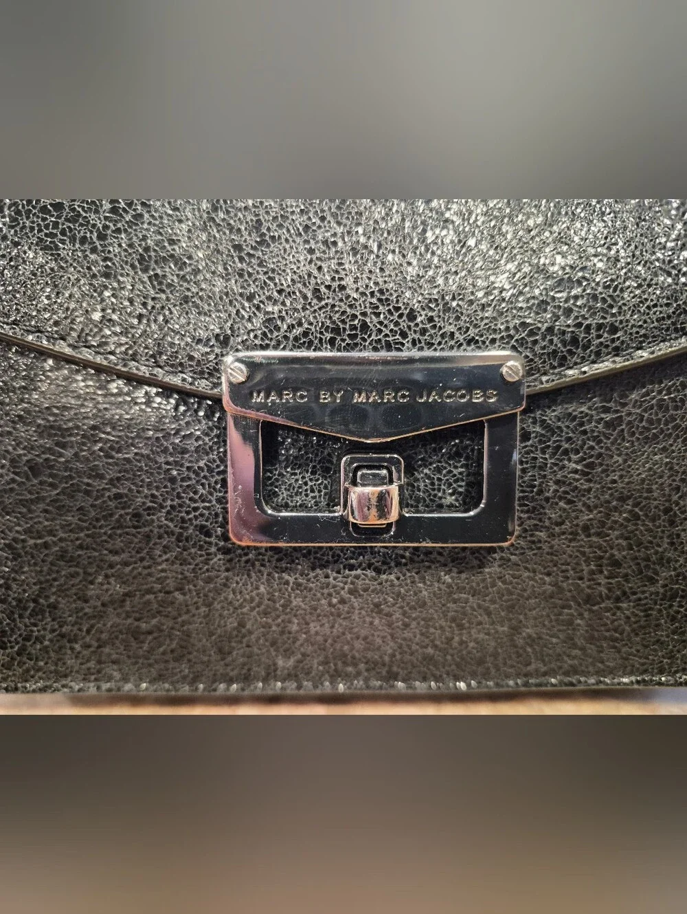 MARC BY MARC JACOBS JANE AT THE DISCO METALLIC LEATHER CROSSBODY CLUTCH